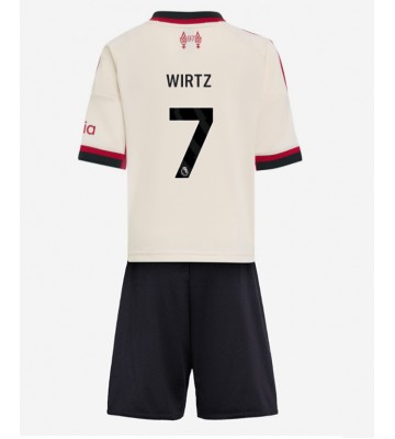 Liverpool Florian Wirtz #7 Replika Bortatröja Barn 2025-26 Kortärmad (+ Korta byxor)